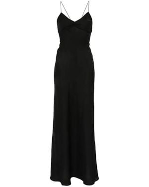 Matteau Sheer Wool Bias Dress - Black