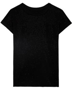 Zadig & Voltaire Cecilia Crystal-Embellished T-Shirt - Black