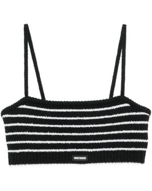 WRSTBHVR Haut Crop À Rayures - Black