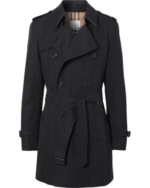 Burberry Cotton Gabardine Trench Coat - Black