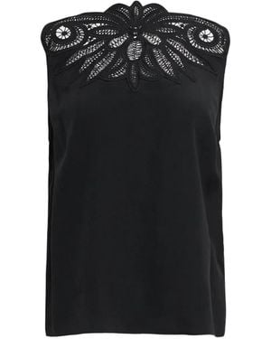 Ulla Johnson Top Rea Con Aplique De Encaje - Negro