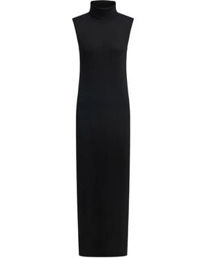 12 STOREEZ Roll-Neck Maxi Dress - Black