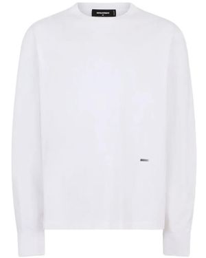 DSquared² Pullover Mit Logo-Schild - Weiß