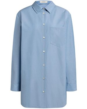 12 STOREEZ Striped Shirt - Blue
