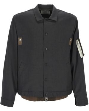 Sacai Button Zip Jacket - Black