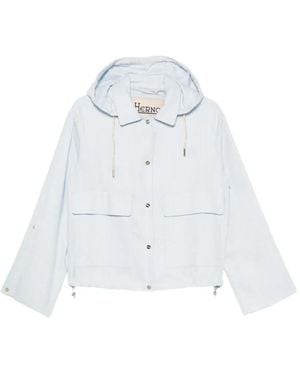 Herno Hooded Drawstring Jacket - White