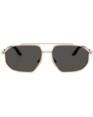 Dolce & Gabbana Double-Bridge Sunglasses - Gray