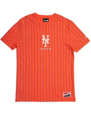 KTZ 1920 New York Mets Pinstripe-Pattern T-Shirt - Red