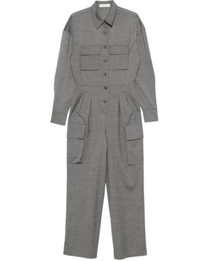 Frankie Shop Linda Flap-Pocket Jumpsuit - Grey
