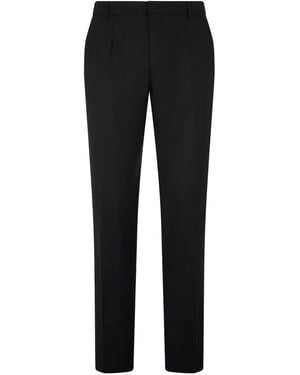 Roberto Cavalli Pleated Virgin-Wool Trousers - Black