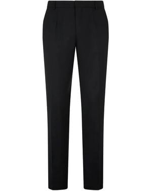 Roberto Cavalli Pleated Virgin-Wool Trousers - Black