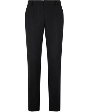 Roberto Cavalli Pleated Virgin-Wool Trousers - Black