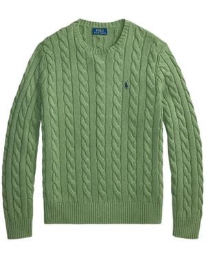 Polo Ralph Lauren Cable-Knit Cotton Sweater - Green