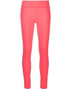 Versace Jeans Couture Logo-Tape Cropped Leggings - Red
