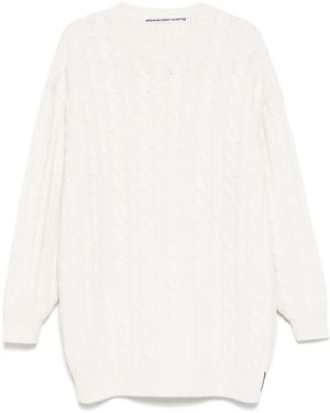 Alexander Wang Jersey con detalles de cristal - Blanco