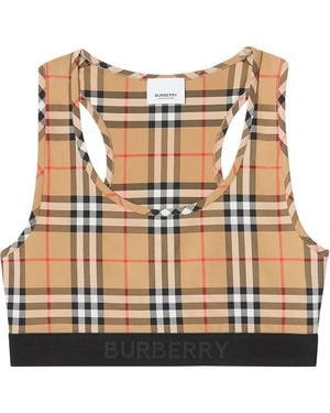 Burberry Sports Bra Dalby mit Check-Print - Mehrfarbig