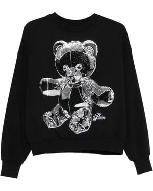 Philipp Plein Felpa Con Strass - Nero