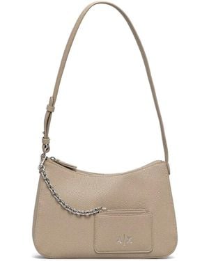 ARMANI EXCHANGE Mini Card Holder-Detail Shoulder Bag - White