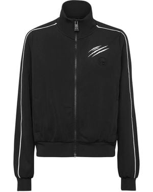 Philipp Plein Cropped Tracksuit Jacket - Black