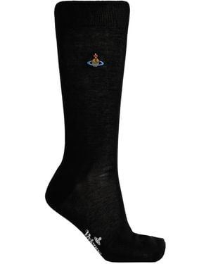 Vivienne Westwood Orb-Embroidered Socks - Black