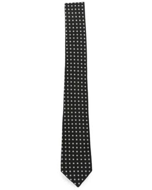 Tom Ford Micro-Patterned Silk Tie - White