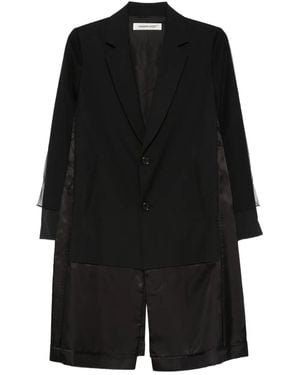 Undercover Single-Breasted Coat - Black