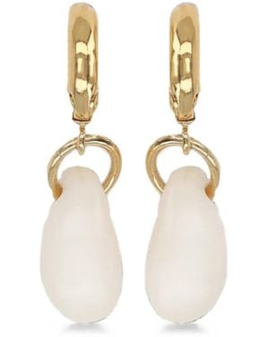 Isabel Marant Stone-Pendant Drop Earrings - Metallic