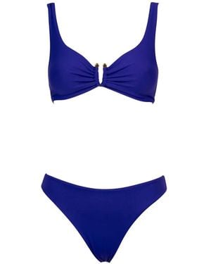 Fisico Bikini Mit Geknotetem Ring - Blau