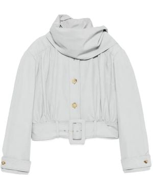 Chloé Buttoned Belted Jacket - White