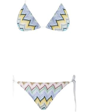 Missoni Classic Lamé Bikini - White