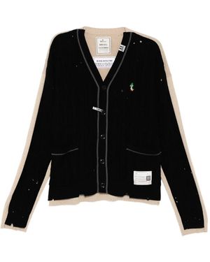 Maison Mihara Yasuhiro Vest Met Geborduurd Logo - Zwart