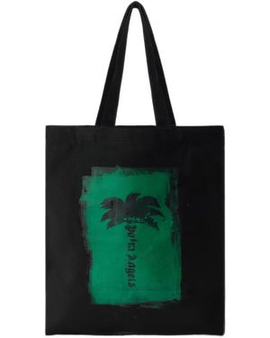 Palm Angels Palm Brushed Tote Bag - Green