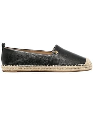 Ralph Lauren Cameryn Leather Espadrilles - Black