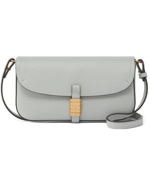 Pinko Saddle Flat Medium Shoulder Bag - Grey