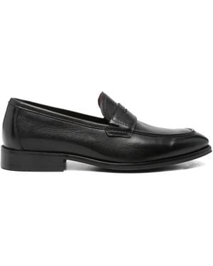 SERGIO MORETTI FIRENZE Leather Loafers - Black
