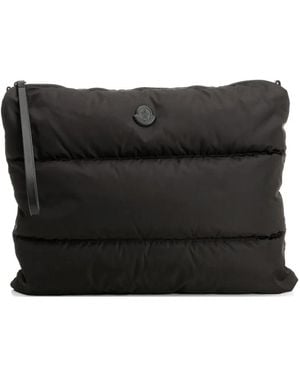 Moncler Pochette D'Ordinateur Cardoc À Design Matelassé - Noir