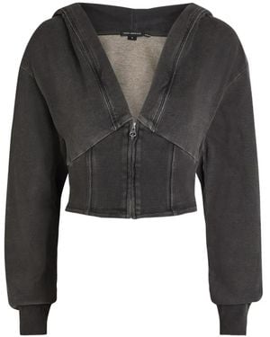 GOOD AMERICAN Hooded-Zip Jacket - Black