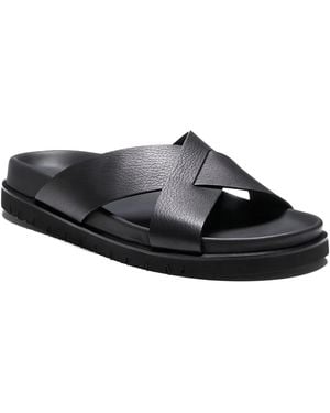 Fratelli Rossetti Leather Cross Sandals - Black