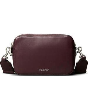 Calvin Klein Zip Shoulder Bag - Purple