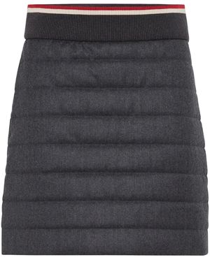 Brunello Cucinelli Padded Wool Straight Mini Skirt - Black