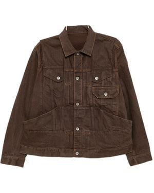 Sacai Cotton Denim Jacket - Brown