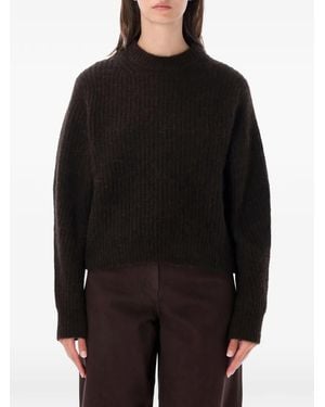 Sessun Gerippter Teole Pullover - Schwarz