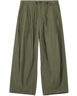 Needles Pleated Wide-Leg Pants - Green