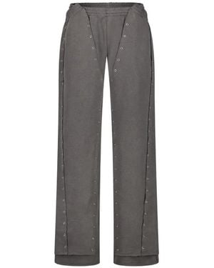 SRVC Studio Elastic-Waist Track Trousers - Grey