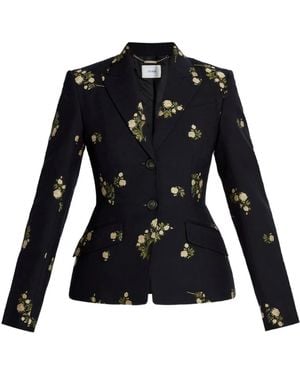 Erdem フローラル シングルジャケット - ブラック
