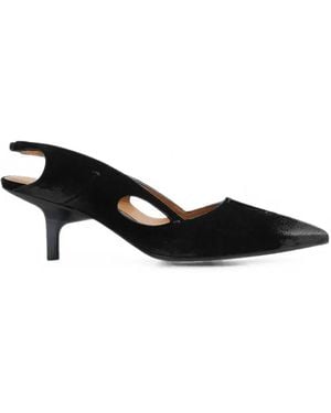 CAPASA MILANO Cut-Out Slingback Court Shoes - Black