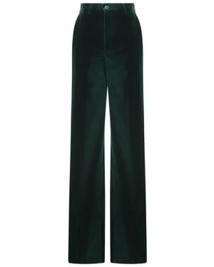 Gucci Hose aus Samt - Grün
