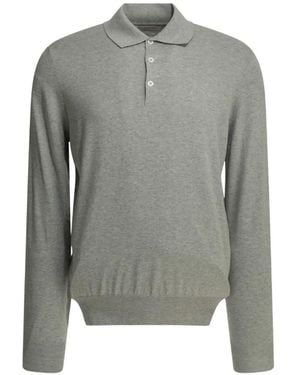 Brunello Cucinelli Cotton Polo Shirt - Grey