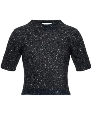 Erdem T-Shirt À Coupe Crop - Blue