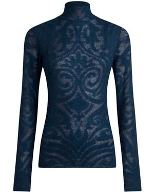 Etro タートルネック セーター - ブルー